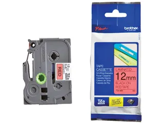 Labeltape Brother P-touch TZe-431 standaard 12mm zwart op rood - 1