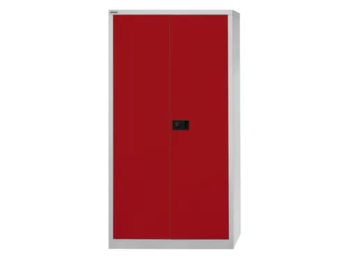 kantoorkast openslaande deuren HxBxD 1806x914x400mm Stalen Grijs Rood