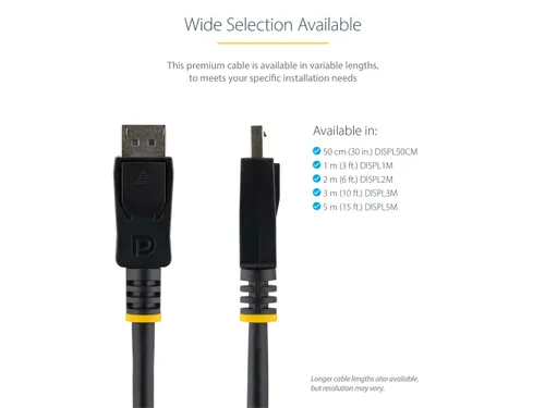 StarTech DisplayPort Kabel 2m 4K DP 1.2 VESA Gecertificeerd