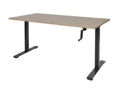 Dextro Slinger Bureau Zit-sta T-poot 180x80 Hav/kers 25mm Zwart