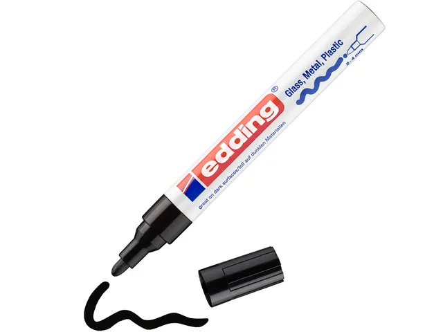 Paintmarker edding 750 op oliebasis 2-4mm creatief zwart