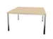 vergadertafel 74x140x140cm vierkant 4voeten verchroomd NE-esdoorn