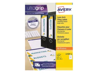 Avery L4760-25 Rugetiket smal 192x38mm zelfklevend wit 175 stuks - 4