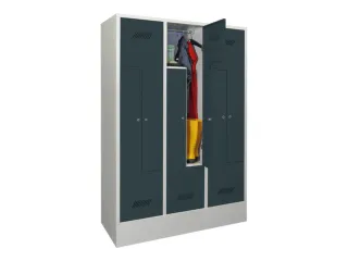 Z-garderobekast,HxBxD 1850x1200x500mm,RAL7035,front RAL7016 - 2