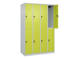 dubbeldekse locker,HxBxD 1850x1200x500mm,4x2vak.,vak B 300mm - 2