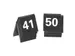 Numéro de table jeu de 41-50 Noir