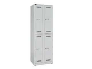 Dubbeldekse garderobekast,HxBxD 1850x600x500mm,2x2vak.,vak B 300mm - 1