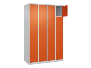 lockerkast HxBxD 1850x1200x500mm 4x5vakken cil.-slot staand op vloer - 1