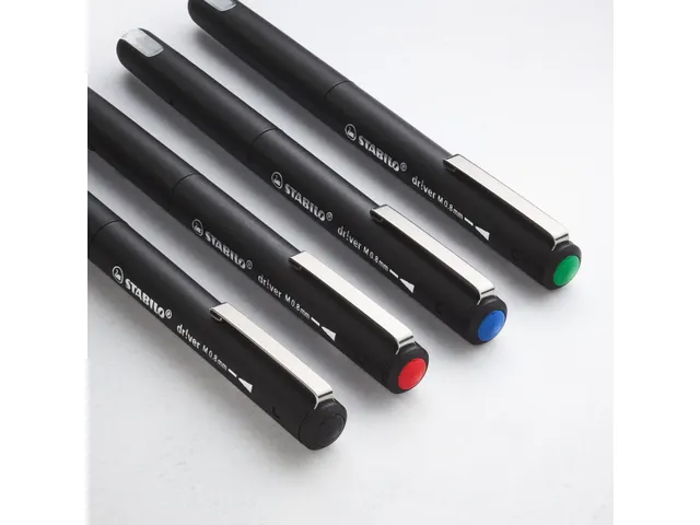 Fineliner STABILO dr!ver Medium assorti 4 pièces