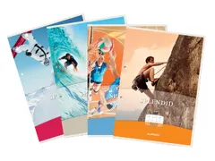 Cursusblok Aurora A4 ruit 10x10mm 2-gaats 200 pagina's 70gr