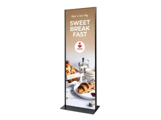 Totem Paneel+ Dubbelzijdige Display 70x200cm Zwart frame - 1