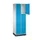lockerkast,RAL 7035/RAL 5012,HxBxD 1950x620x500mm,2x3vakken,cil.-slot