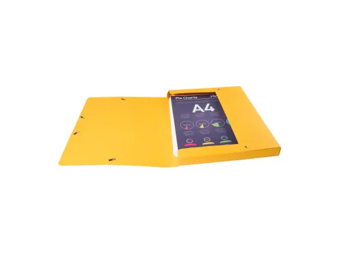 Klasseerdoos Scotten rug 25mm A4 geel