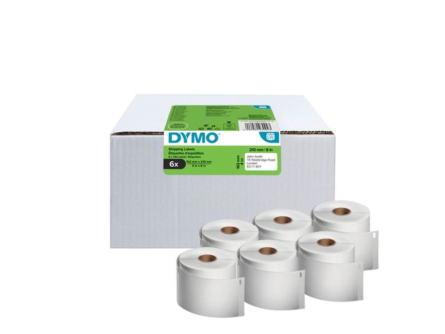Etiket Dymo 2177565 labelwriter 102mmx210mm verzend wit 6x140stuks | DymoEtiket.nl