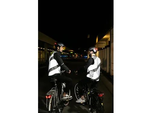 Roadie Jacket Full Reflective Fluohesje Grijs/Zilver Maat S