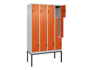 Z-garderobekast,HxBxD 2120x1200x500mm,vak B 150/300mm,draaigrendel - 2