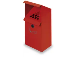 Wandasbak 3.7 liter 410x180x150mm Schuine Afdekking Rood