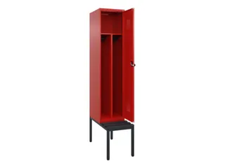 locker met bank,voor scheiding van kleding,HxBxD 2120x400x815mm,1vak - 1