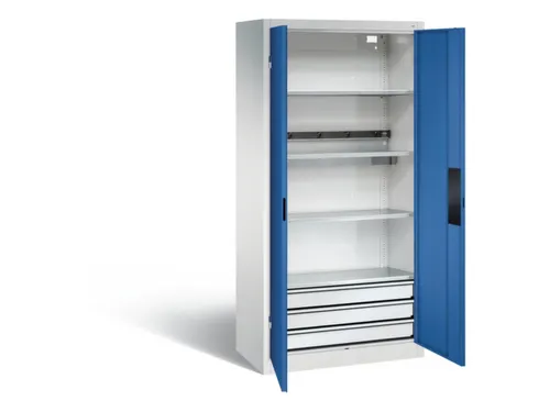 acculaadkast 1950x930x500mm 5stekkerdozen 230V cil.-slot front RAL5010