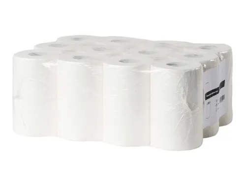 Poetsrol mini cellulose 2-laags 19 cm 12 x 72 meter in folie FSC
