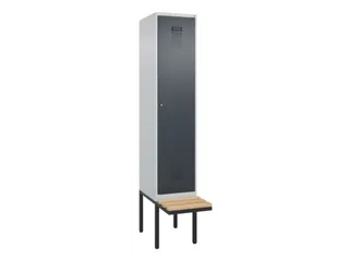 locker met bank,HxBxD 2120x400x815mm,1vak,vak B 400mm,cilinderslot - 2