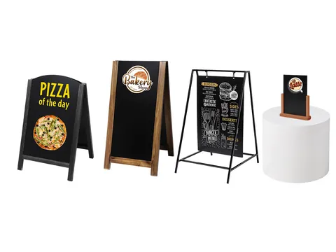 Promotionele Krijt-stoepborden en Tafelbord met bedrukking