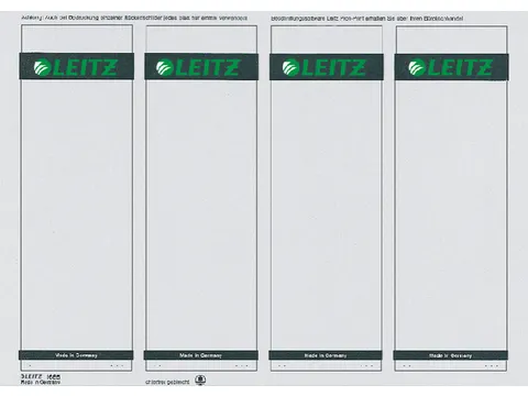 Rugetiket Leitz breed/kort 62x192mm zelfklevend wit printbaar