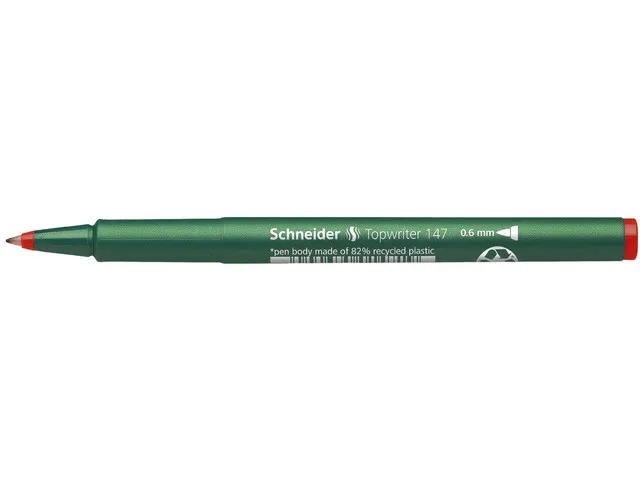 Fibrepen Schneider Topwriter 147 0,6 mm rood