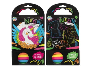 Colouring Book 15x15 cm 40 vel 5 neon markers - 4