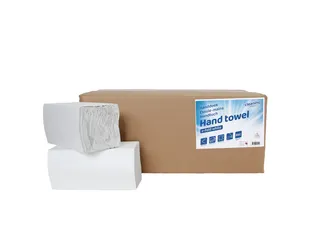 Handdoek Cleaninq Z-vouw 2-laags 22x22.5cm Wit 20x200 stuks - 1