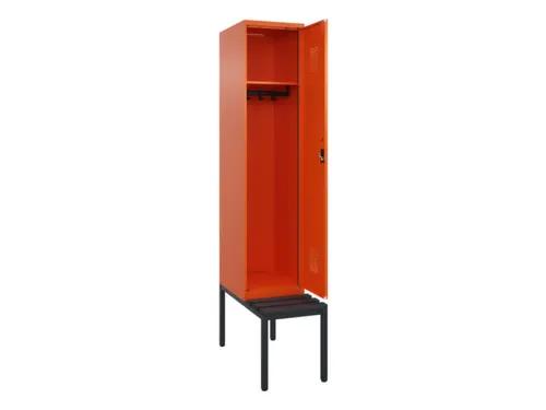 locker met bank,HxBxD 2120x400x815mm,1vak,vak B 400mm,cilinderslot