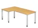 bureau d’angle,HxlxP 680-760x2000x1200mm,panneau bois,90 °