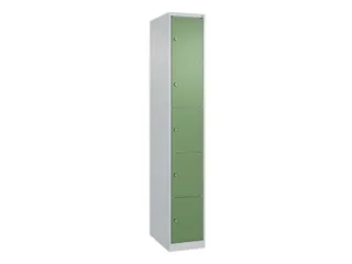 lockerkast HxBxD 1850x300x500mm 1x5vakken cil.-slot staand op vloer - 1