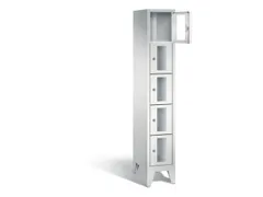 Lockerkast 1850x320x500mm 1x5 vakken Cilinderslot Poten, RAL7035