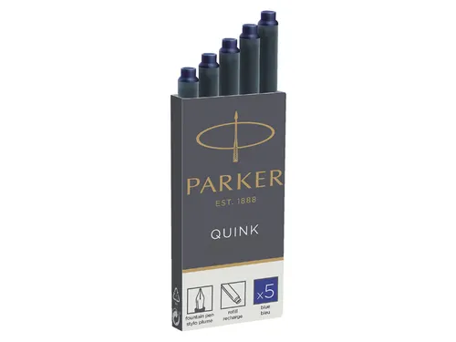 Inktpatroon Parker Quink permanent blauw pak à 5 stuks