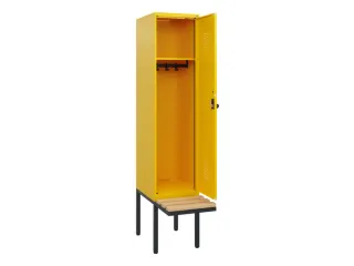 locker met bank,HxBxD 1950x400x815mm,1vak,vak B 400mm,draaigrendel - 1