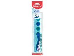 Liniaal Maped Kidy Learn Concentration 20 cm Blauw in zakje