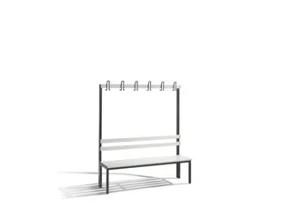 Omkleedbank L 1500Mm Pvc-Zitlatten Enkelzijdige Hakenlijst Ral7021 - 1