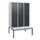 locker met bank,HxBxD 1950x1200x815mm,3vak,vak B 400mm,draaigrendel