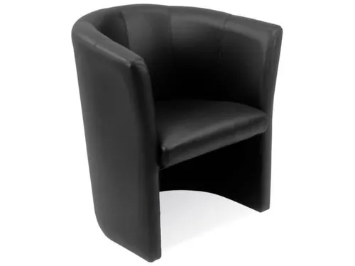 Fauteuil Echt Leer Zit Hxbxd 46X48X49Cm Totale Hxb 77X69Cm Zwart