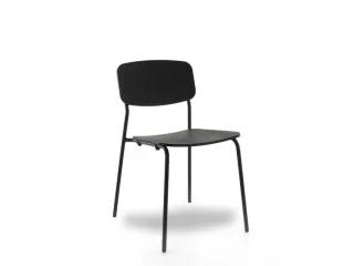 houten kuipstoel,zitschaal zwart,zitting H 460mm - 3
