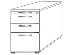 stationaire ladeblokken HxBxD 720x430x800mm 3laden onyxgrijs