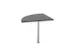 angle de liaison,90 °,HxlxP 720-840x800x800mm,rond,MS-gris foncé