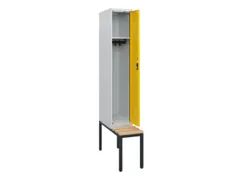 locker met bank,HxBxD 1950x300x815mm,1vak,vak B 300mm,cilinderslot
