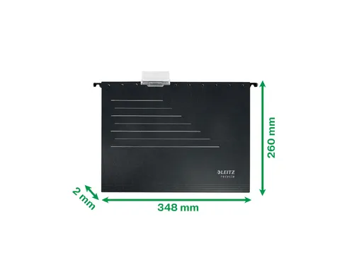 Hangmap Leitz Alpha Recycle A4 verticaal V-bodem zwart
