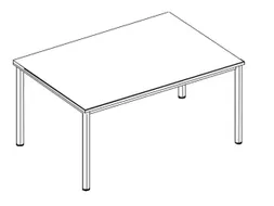 In hoogte verstelbaar bureau,HxBxD 720-840x2000x1000mm,CC-zwart