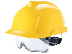 MSA V-Gard 930 ongeventileerde veiligheidshelm Geel