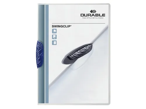 Klemmap Durable 2260 swingclip blauw 3mm A4