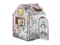 Kartonnen speelhuis XL Eenhoorn Bankers Box Play inkleurbaar