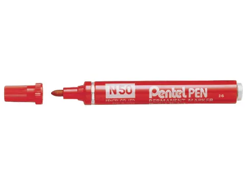 Viltstift Pentel N50 rond rood 1.5-3mm